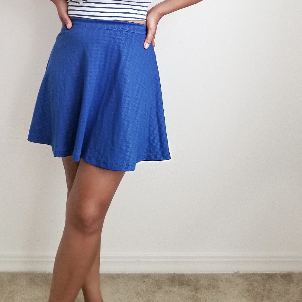 Blue Skater Skirt